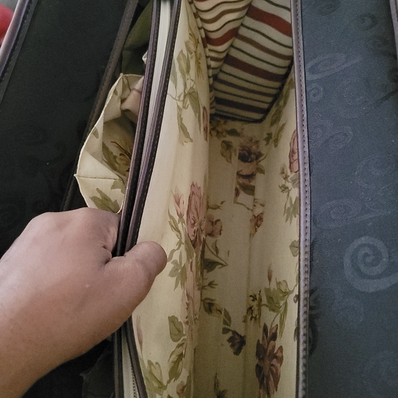 Brighton Travel Collection U 270960 Overnight Travel Bag Brown Leather Trim - Picture 5 of 6